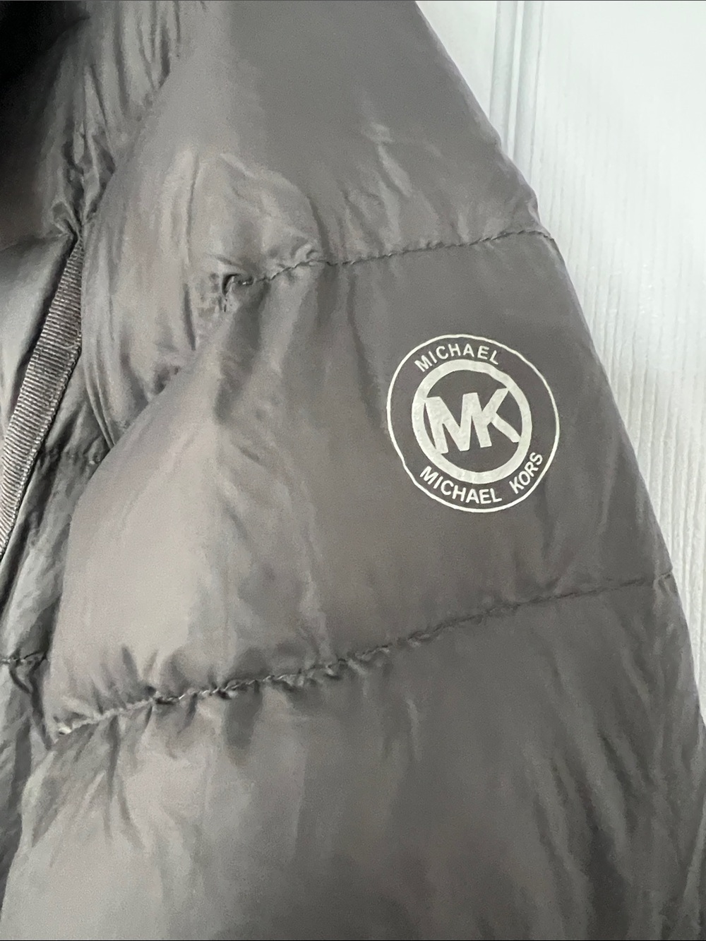 MICHAEL Michael Kors Taupe Quilted Puffer Coat - Picture 4 of 5